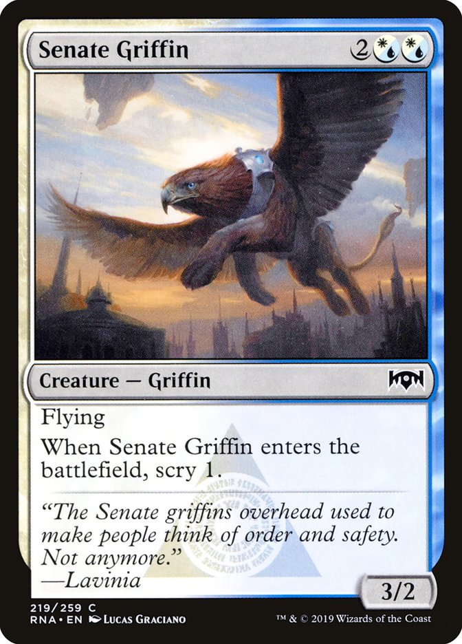 Senate Griffin – Common Magic: The Gathering card from Ravnica Allegiance (#219)