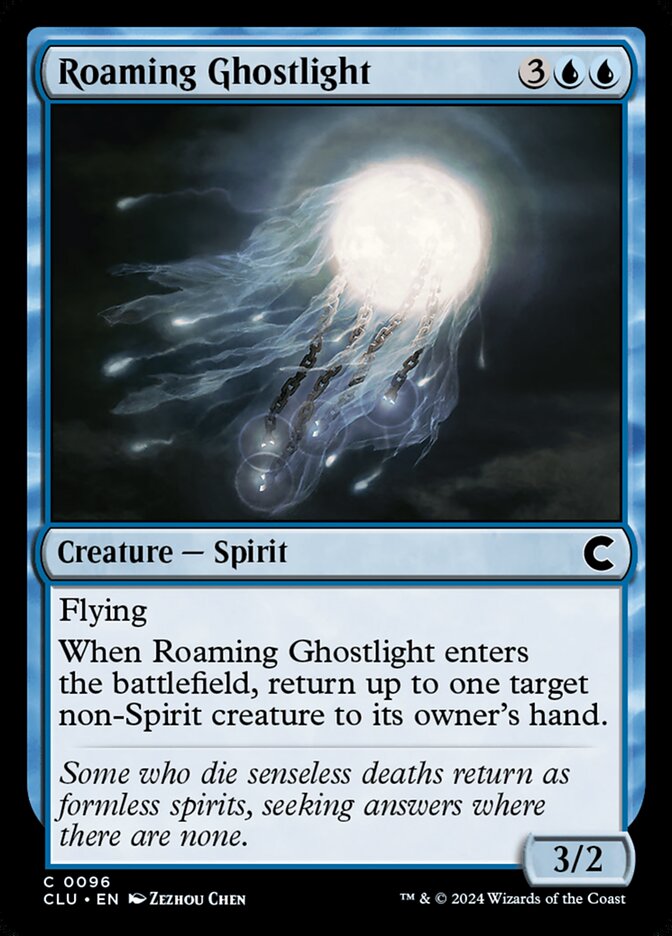 Roaming Ghostlight – Common Magic: The Gathering card from Ravnica: Clue Edition (#96)