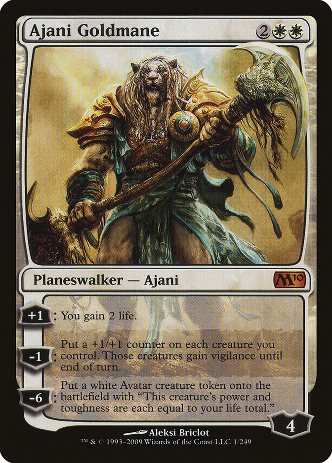 Ajani Goldmane – Mythic Magic: The Gathering card from Magic 2010 (#1)