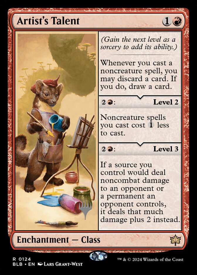 Artist's Talent – Rare Magic: The Gathering card from Bloomburrow Promos (#124p)