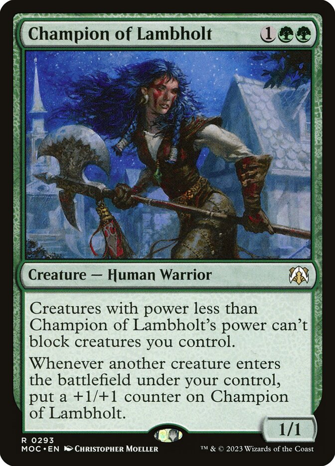Champion of Lambholt – Rare Magic: The Gathering card from March of the Machine Commander (#293)