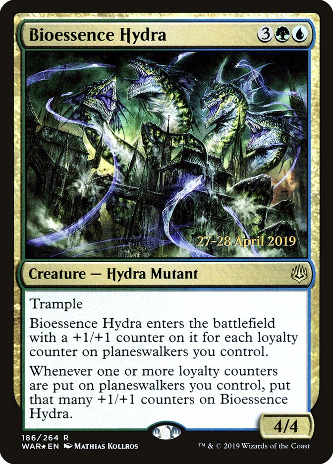 Bioessence Hydra – Rare Magic: The Gathering card from War of the Spark Promos (#186s)