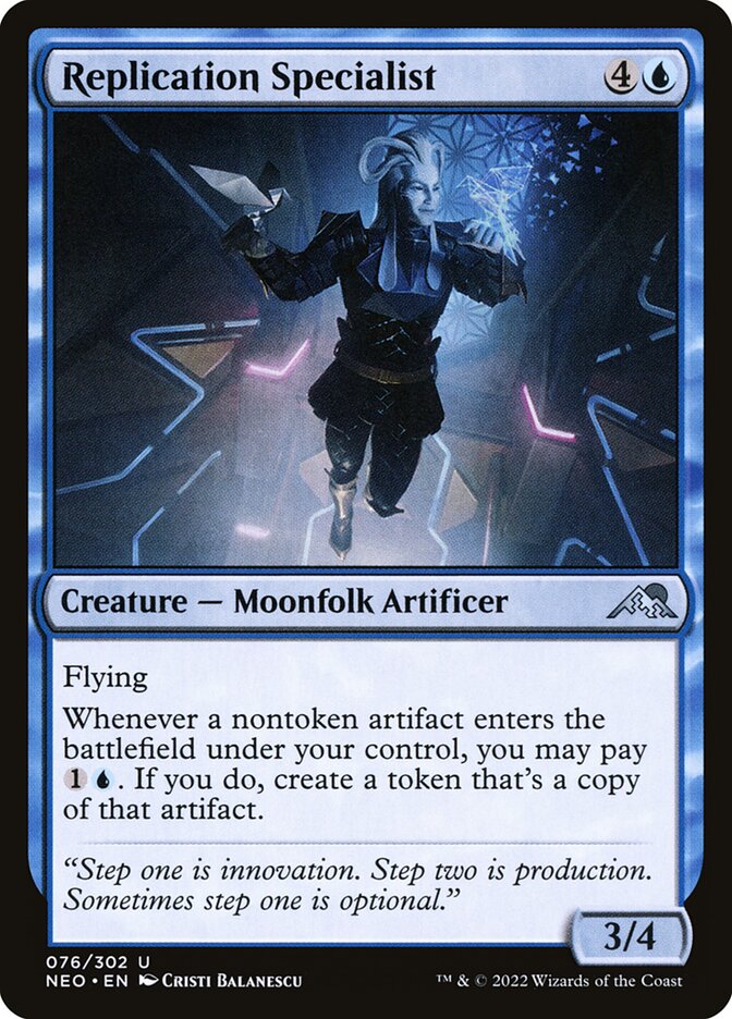 Replication Specialist – Uncommon Magic: The Gathering card from Kamigawa: Neon Dynasty (#76)