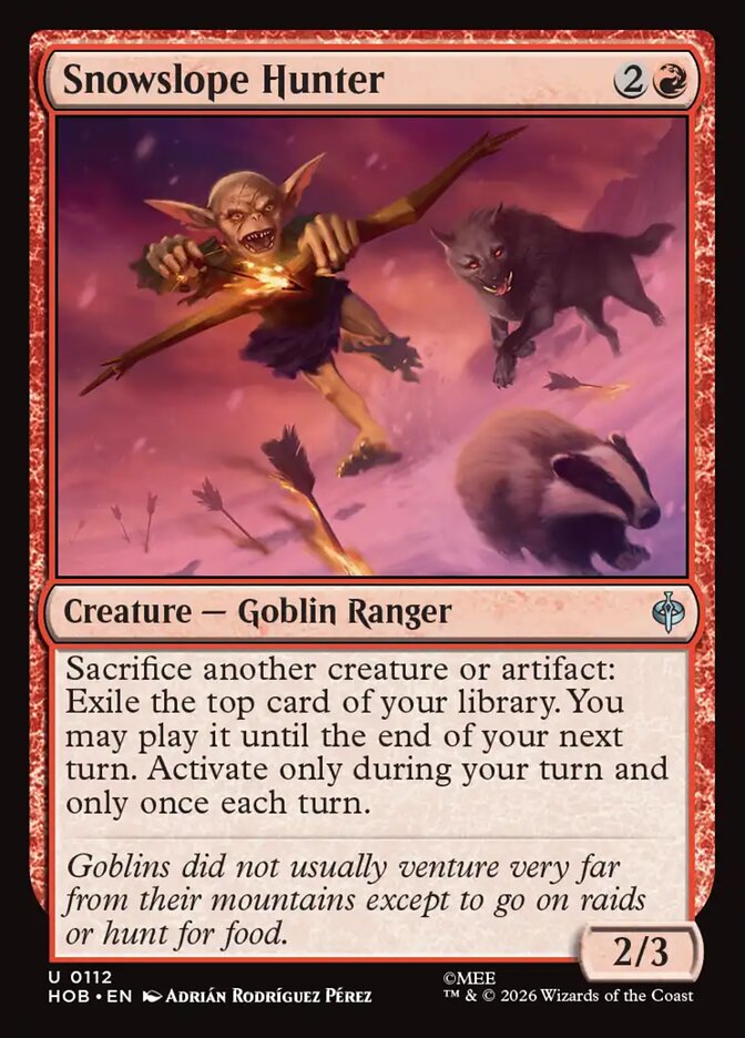Snowslope Hunter – Uncommon Magic: The Gathering card from The Hobbit (#112)