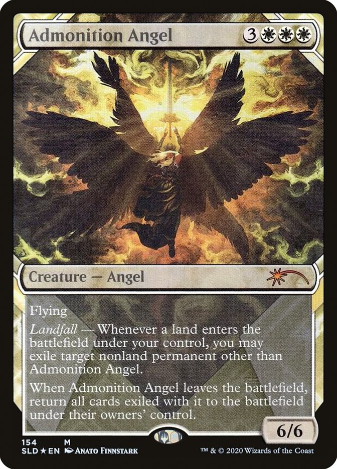 Admonition Angel – Mythic Magic: The Gathering card from Secret Lair Drop (#154)