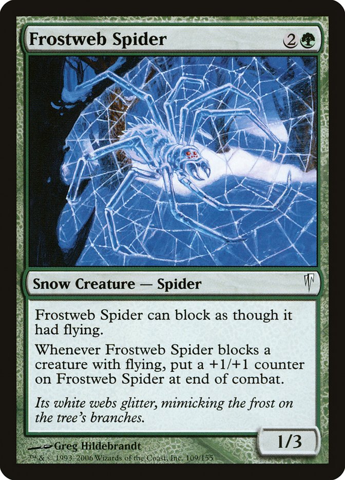 Frostweb Spider – Common Magic: The Gathering card from Coldsnap (#109)