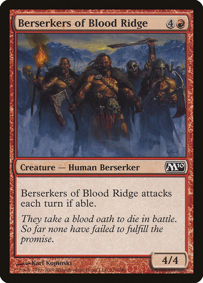 Berserkers of Blood Ridge – Common Magic: The Gathering card from Magic 2010 (#126)