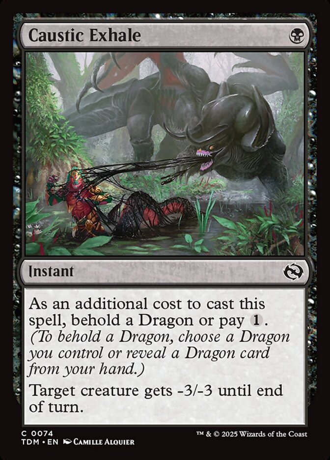 Caustic Exhale – Common Magic: The Gathering card from Tarkir: Dragonstorm (#74)