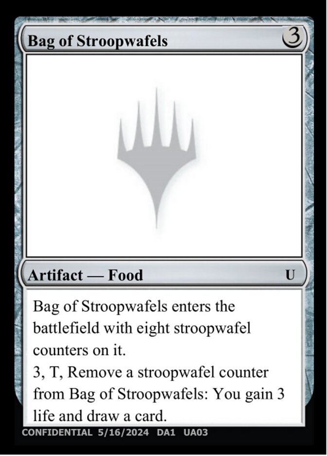 Bag of Stroopwafels – Uncommon Magic: The Gathering card from Unknown Event (#UA03a)