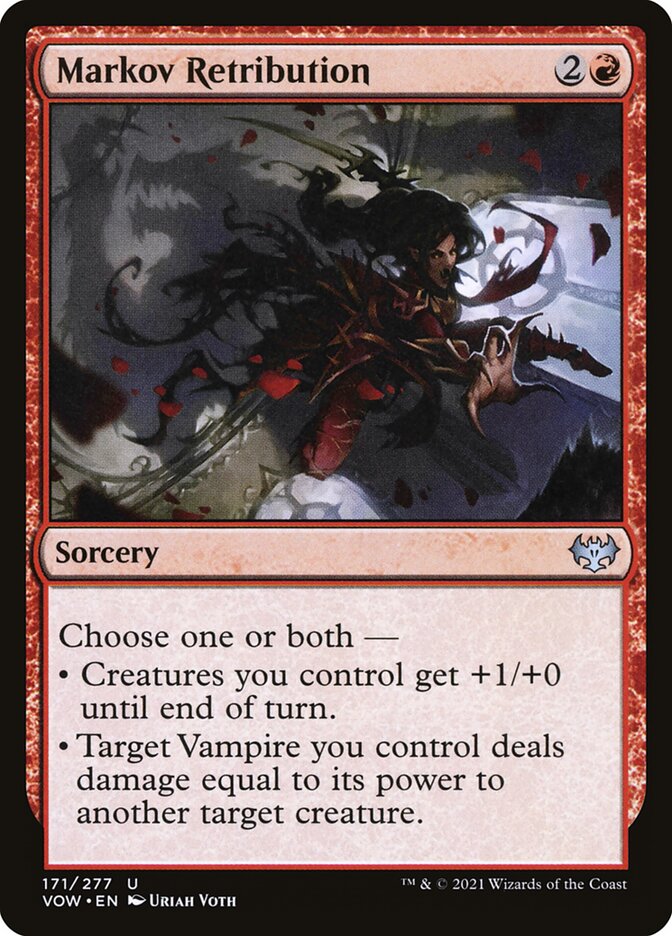 Markov Retribution – Uncommon Magic: The Gathering card from Innistrad: Crimson Vow (#171)