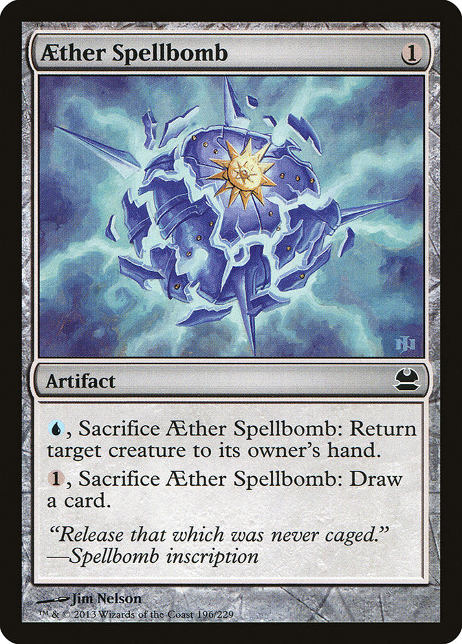 Aether Spellbomb – Common Magic: The Gathering card from Modern Masters (#196)