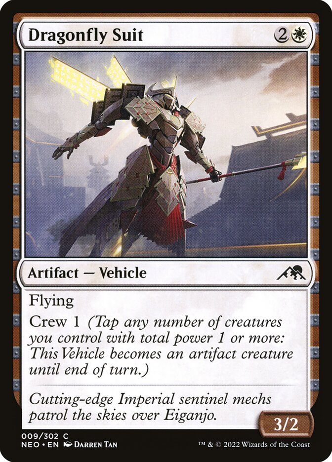Dragonfly Suit – Common Magic: The Gathering card from Kamigawa: Neon Dynasty (#9)
