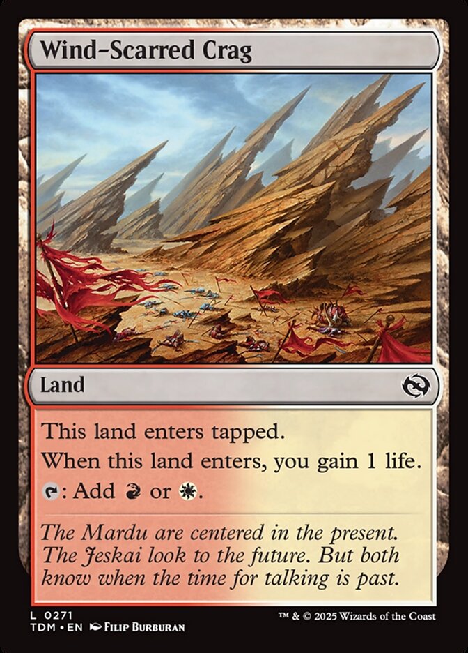 Wind-Scarred Crag – Common Magic: The Gathering card from Tarkir: Dragonstorm (#271)