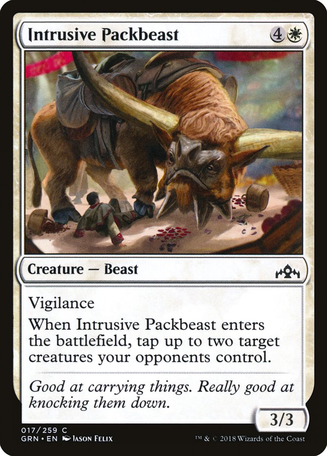 Intrusive Packbeast – Common Magic: The Gathering card from Guilds of Ravnica (#17)