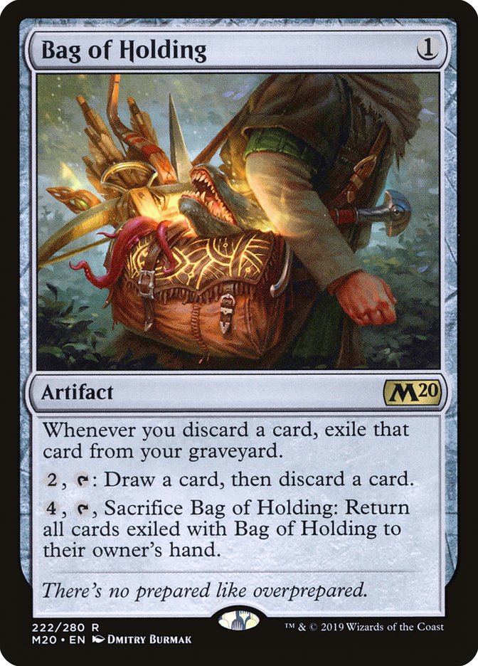 Bag of Holding – Rare Magic: The Gathering card from Core Set 2020 (#222)