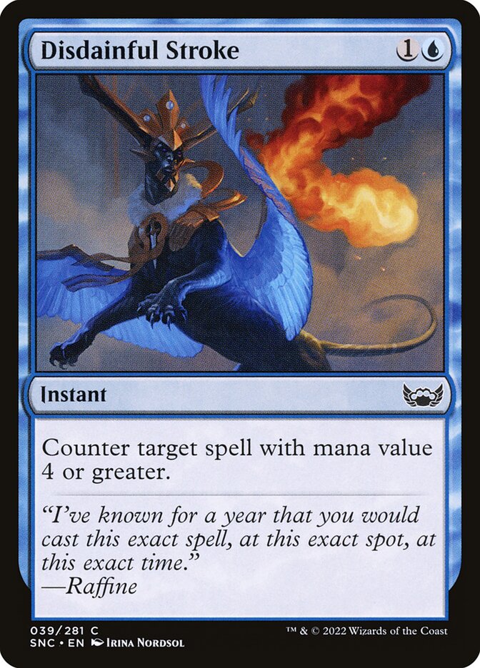 Disdainful Stroke – Common Magic: The Gathering card from Streets of New Capenna (#39)