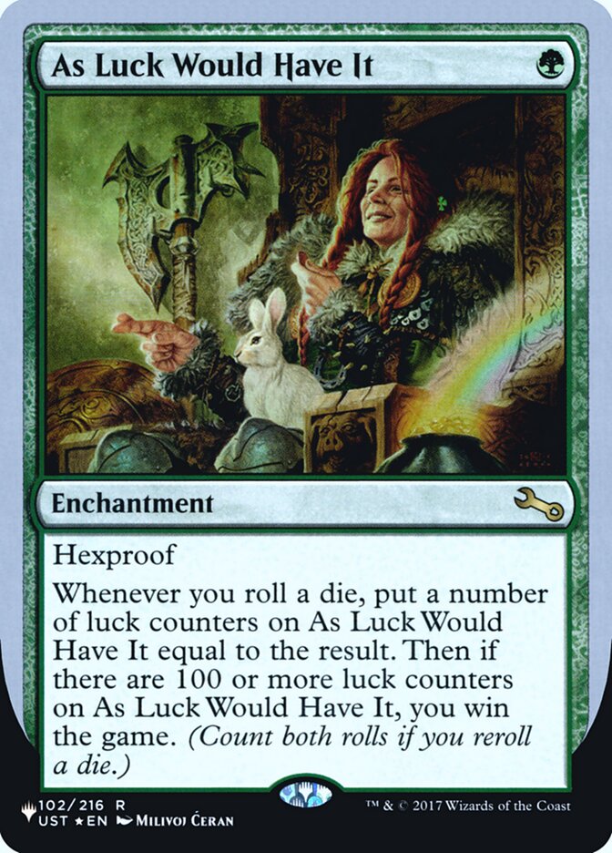 As Luck Would Have It – Rare Magic: The Gathering card from The List (Unfinity Foil Edition) (#33)