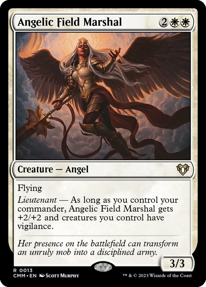 Angelic Field Marshal – Rare Magic: The Gathering card from Commander Masters (#13)
