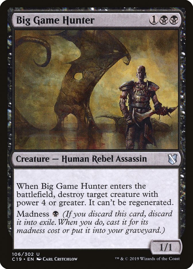 Big Game Hunter – Uncommon Magic: The Gathering card from Commander 2019 (#106)