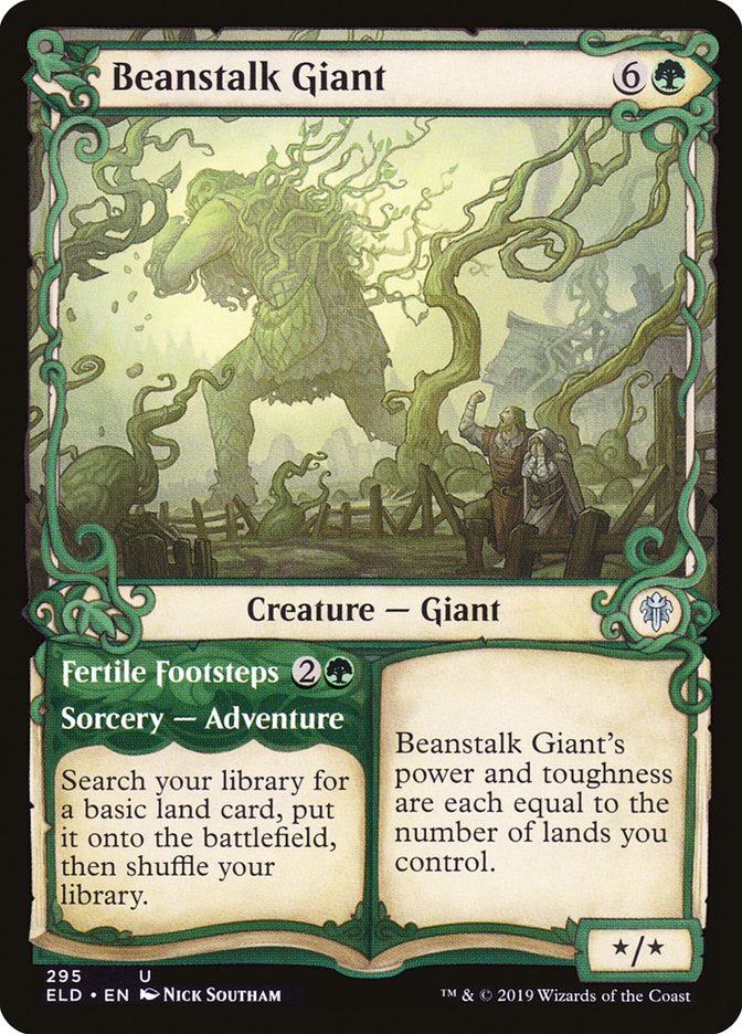 Beanstalk Giant // Fertile Footsteps – Uncommon Magic: The Gathering card from Throne of Eldraine (#295)