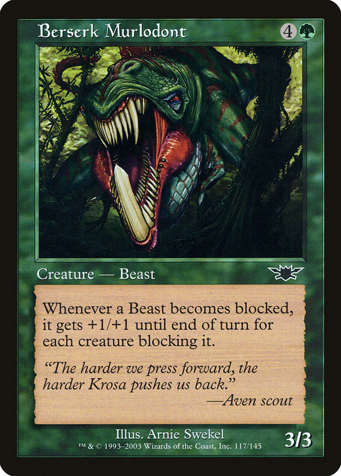 Berserk Murlodont – Common Magic: The Gathering card from Legions (#117)