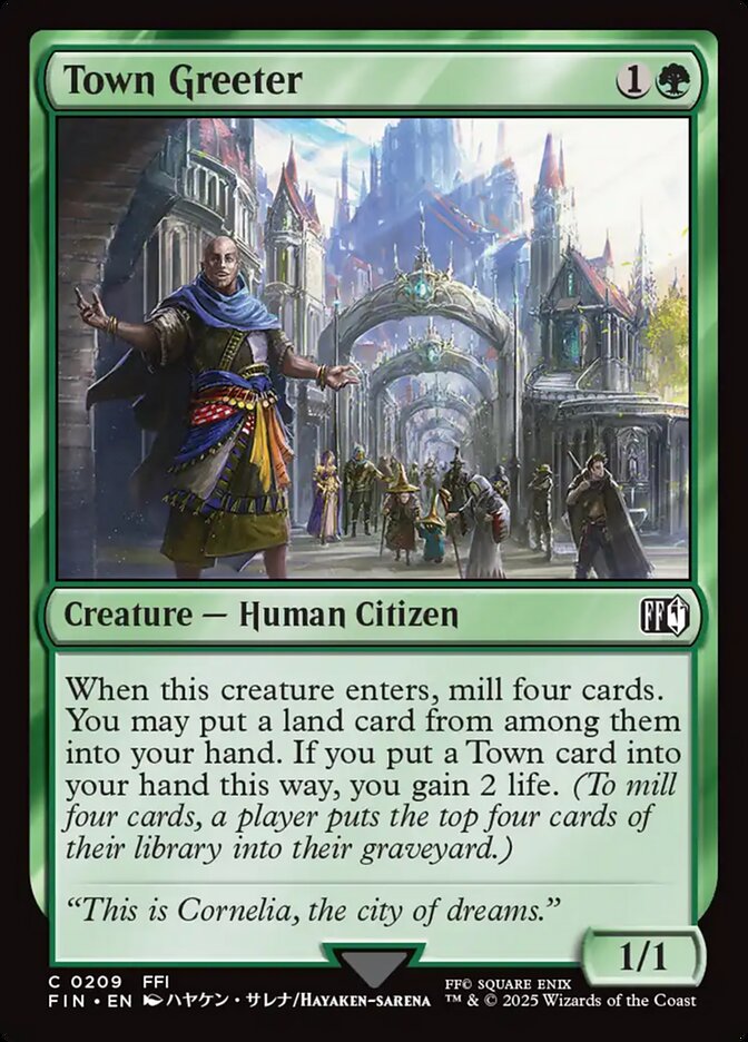 Town Greeter – Common Magic: The Gathering card from Final Fantasy (#209)