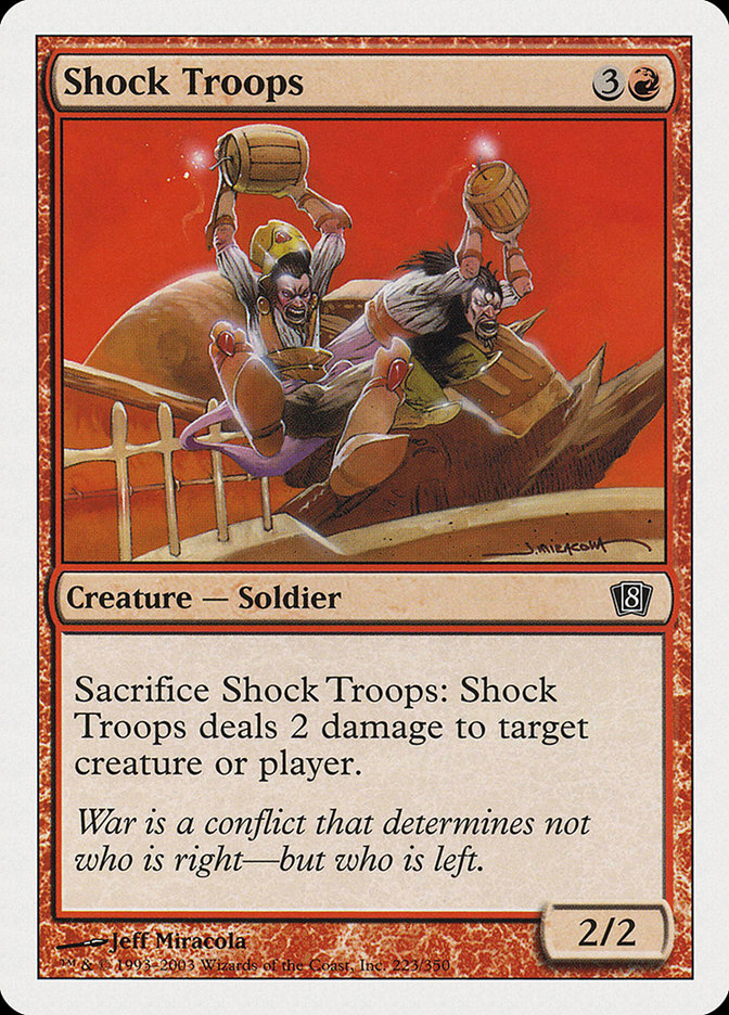 Shock Troops – Common Magic: The Gathering card from Eighth Edition (#223)