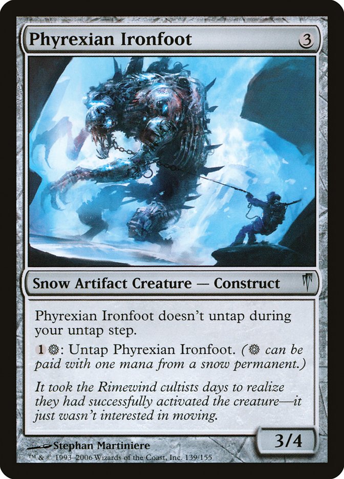 Phyrexian Ironfoot – Uncommon Magic: The Gathering card from Coldsnap (#139)