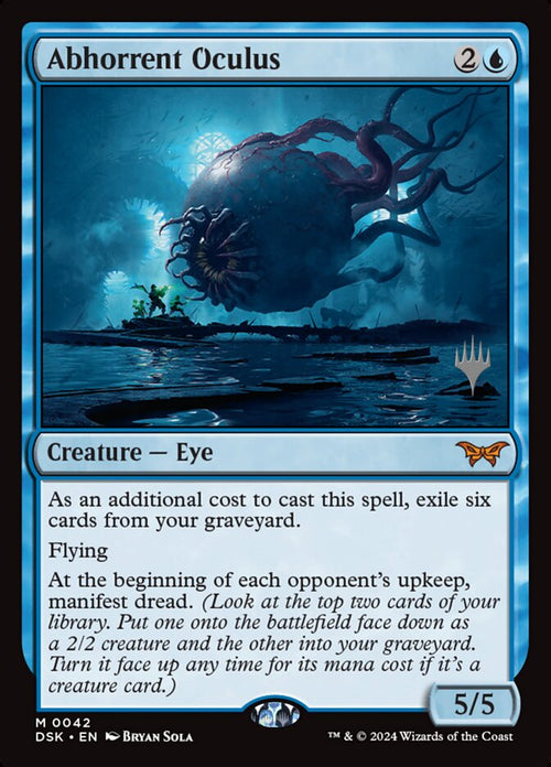 Abhorrent Oculus – Mythic Magic: The Gathering card from Duskmourn: House of Horror Promos (#42p)