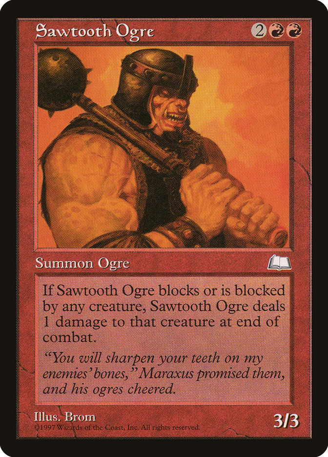 Sawtooth Ogre – Common Magic: The Gathering card from Weatherlight (#114)