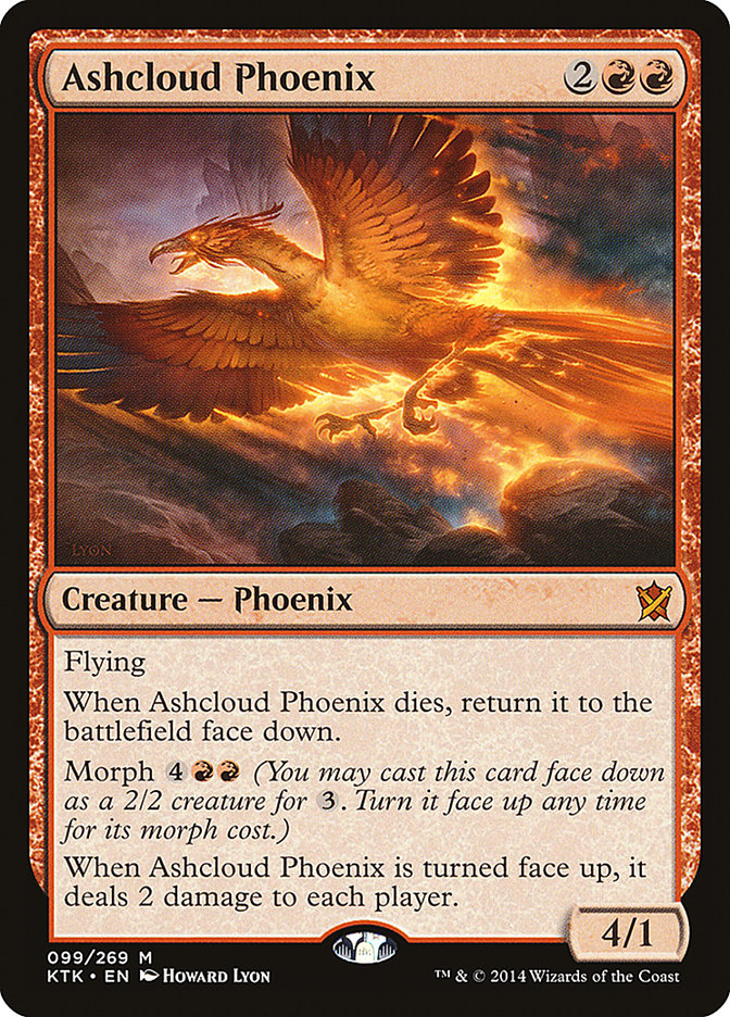 Ashcloud Phoenix – Mythic Magic: The Gathering card from Khans of Tarkir (#99)
