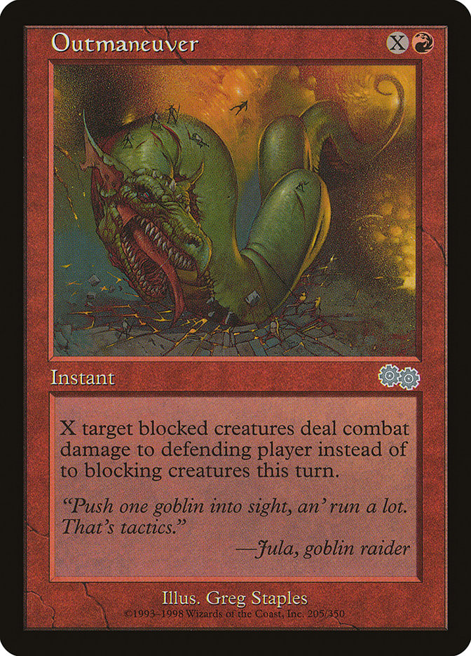 Outmaneuver – Uncommon Magic: The Gathering card from Urza's Saga (#205)