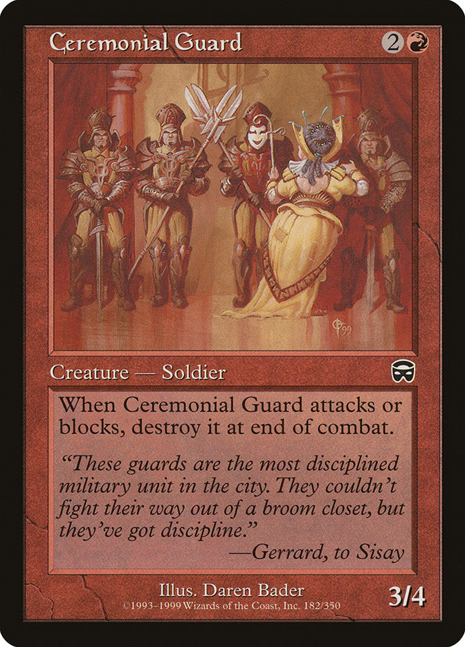 Ceremonial Guard – Common Magic: The Gathering card from Mercadian Masques (#182)