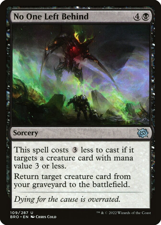 No One Left Behind – Uncommon Magic: The Gathering card from The Brothers' War (#109)