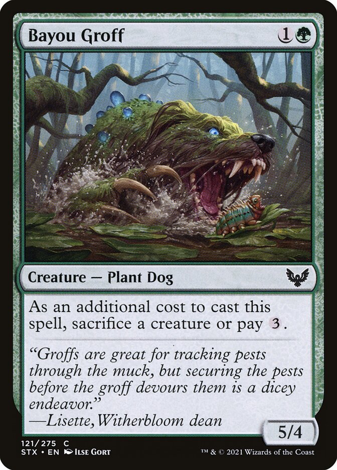 Bayou Groff – Common Magic: The Gathering card from Strixhaven: School of Mages (#121)
