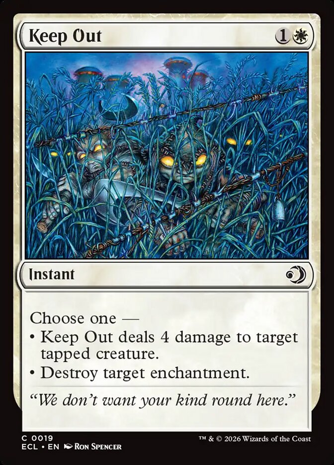 Keep Out – Common Magic: The Gathering card from Lorwyn Eclipsed (#19)