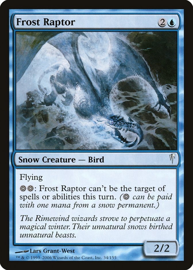 Frost Raptor – Common Magic: The Gathering card from Coldsnap (#34)