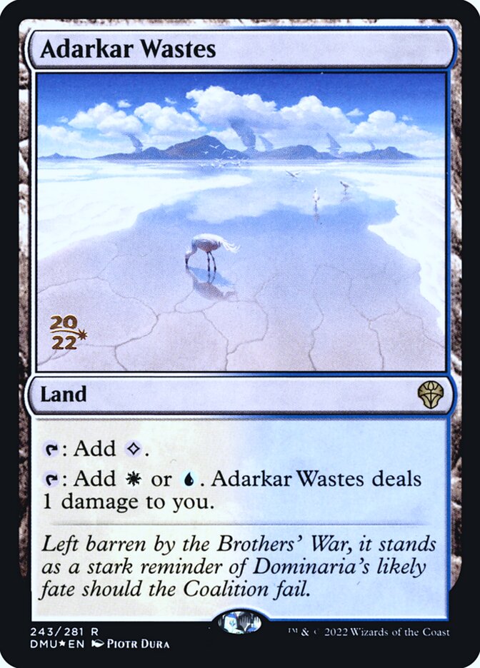 Adarkar Wastes – Rare Magic: The Gathering card from Dominaria United Promos (#243s)