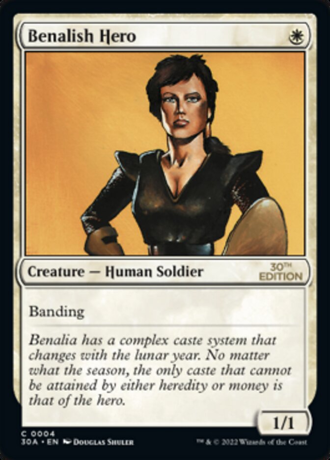 Benalish Hero – Common Magic: The Gathering card from 30th Anniversary Edition (#4)