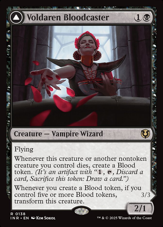 Voldaren Bloodcaster // Bloodbat Summoner – Rare Magic: The Gathering card from Innistrad Remastered (#138)