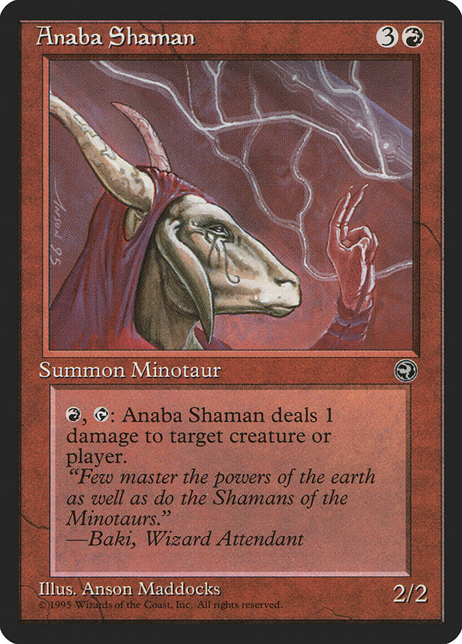 Anaba Shaman – Common Magic: The Gathering card from Homelands (#67b)