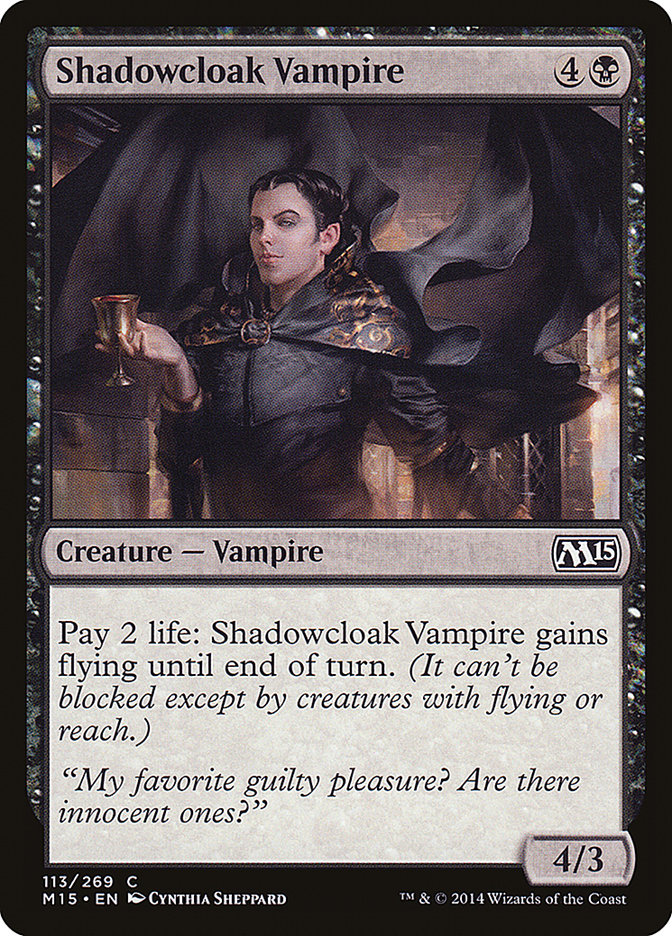 Shadowcloak Vampire – Common Magic: The Gathering card from Magic 2015 (#113)