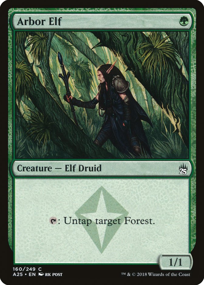 Arbor Elf – Common Magic: The Gathering card from Masters 25 (#160)