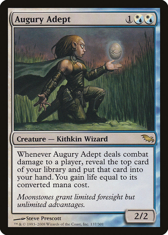 Augury Adept – Rare Magic: The Gathering card from Shadowmoor (#137)