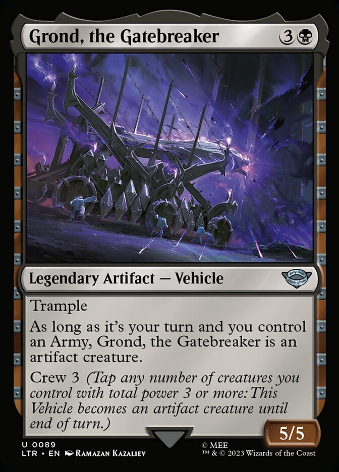 Grond, the Gatebreaker – Uncommon Magic: The Gathering card from The Lord of the Rings: Tales of Middle-earth (#89)