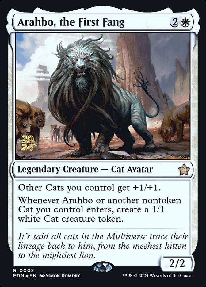 Arahbo, the First Fang – Rare Magic: The Gathering card from Foundations Promos (#2s)
