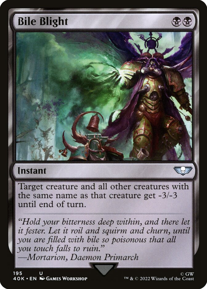 Bile Blight – Uncommon Magic: The Gathering card from Warhammer 40,000 Commander (#195)