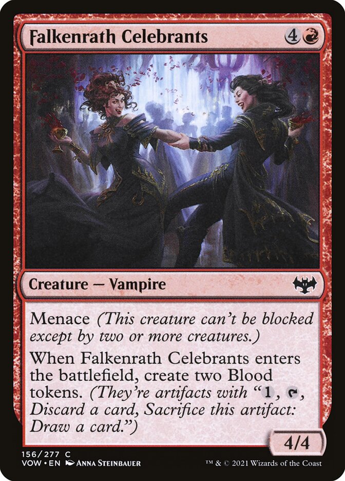 Falkenrath Celebrants – Common Magic: The Gathering card from Innistrad: Crimson Vow (#156)