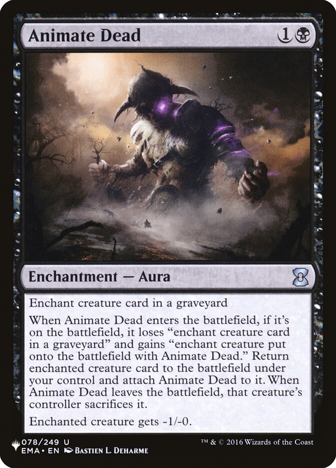 Animate Dead – Uncommon Magic: The Gathering card from The List (#EMA-78)
