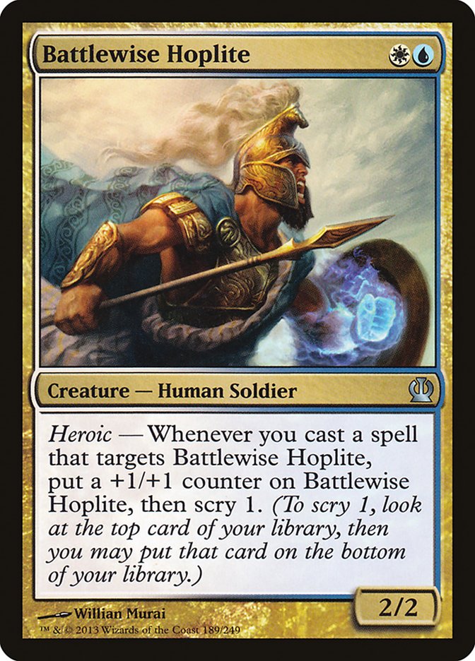Battlewise Hoplite – Uncommon Magic: The Gathering card from Theros (#189)